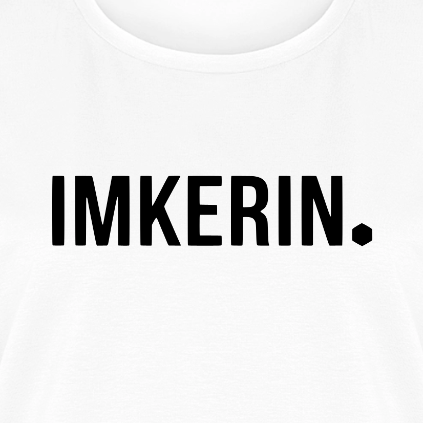 IMKERIN Dot Stark T-Shirt in Weiß – Druck im Detail