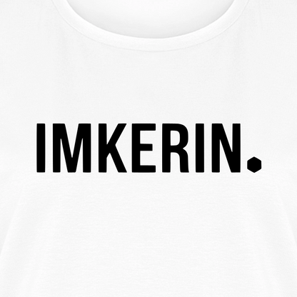 IMKERIN Dot Stark T-Shirt in Weiß – Druck im Detail