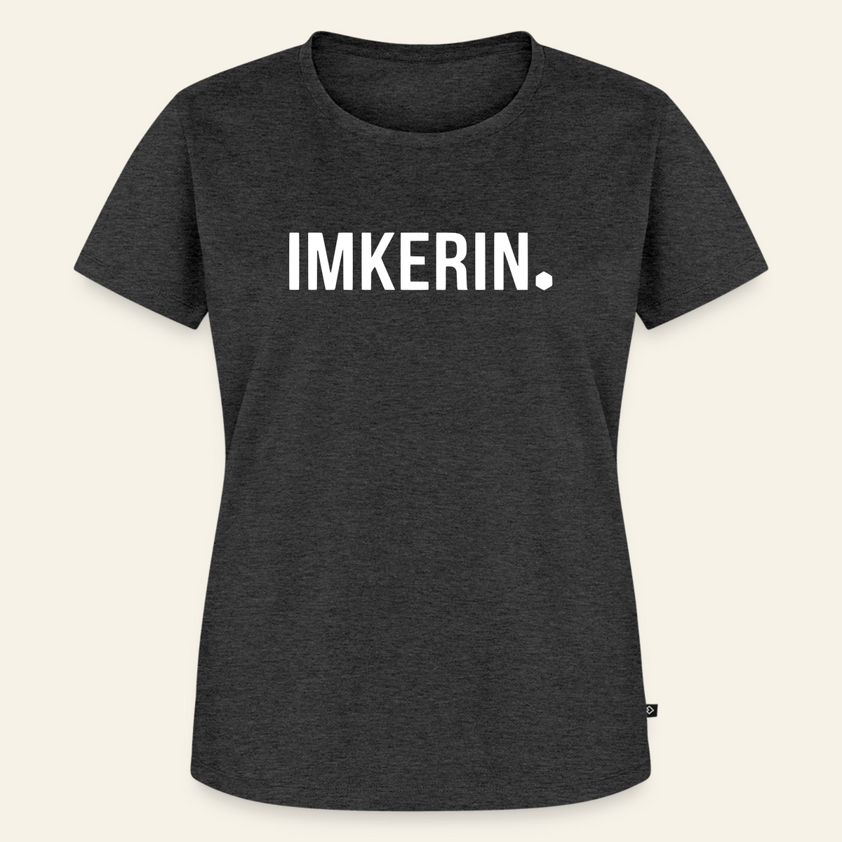IMKERIN Dot Stark T-Shirt in Anthrazit – Vorderseite