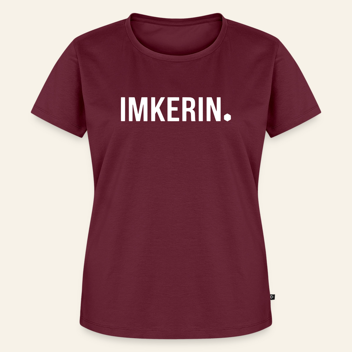 IMKERIN Dot Stark T-Shirt in Bordeaux – Vorderseite