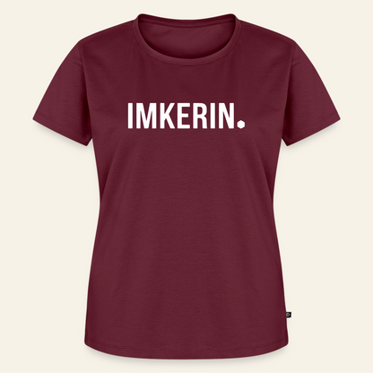 IMKERIN Dot Stark T-Shirt in Bordeaux – Vorderseite