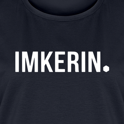 IMKERIN Dot Stark T-Shirt in Dunkelblau – Druck im Detail