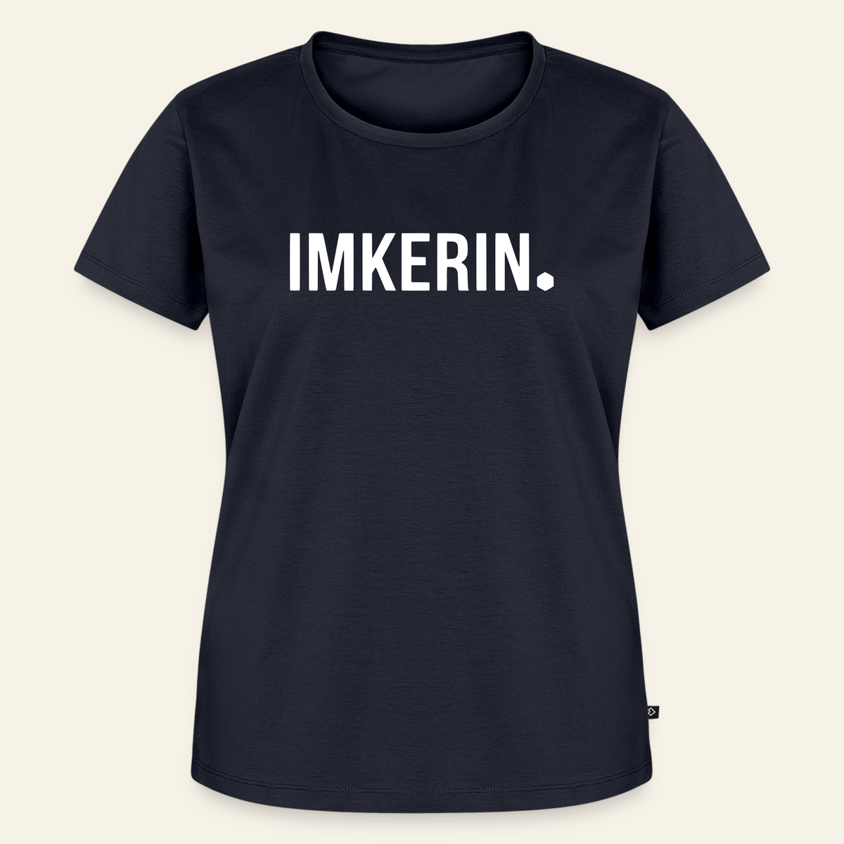 IMKERIN Dot Stark T-Shirt in Dunkelblau – Vorderseite