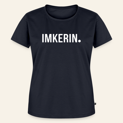 IMKERIN Dot Stark T-Shirt in Dunkelblau – Vorderseite