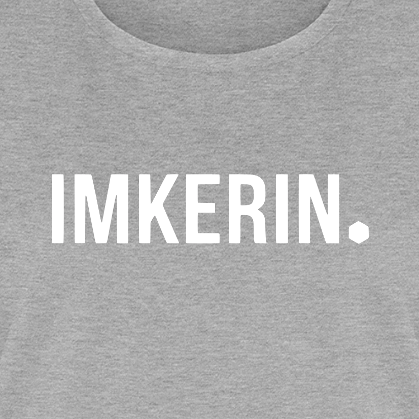 IMKERIN Dot Stark T-Shirt in Grau – Druck im Detail