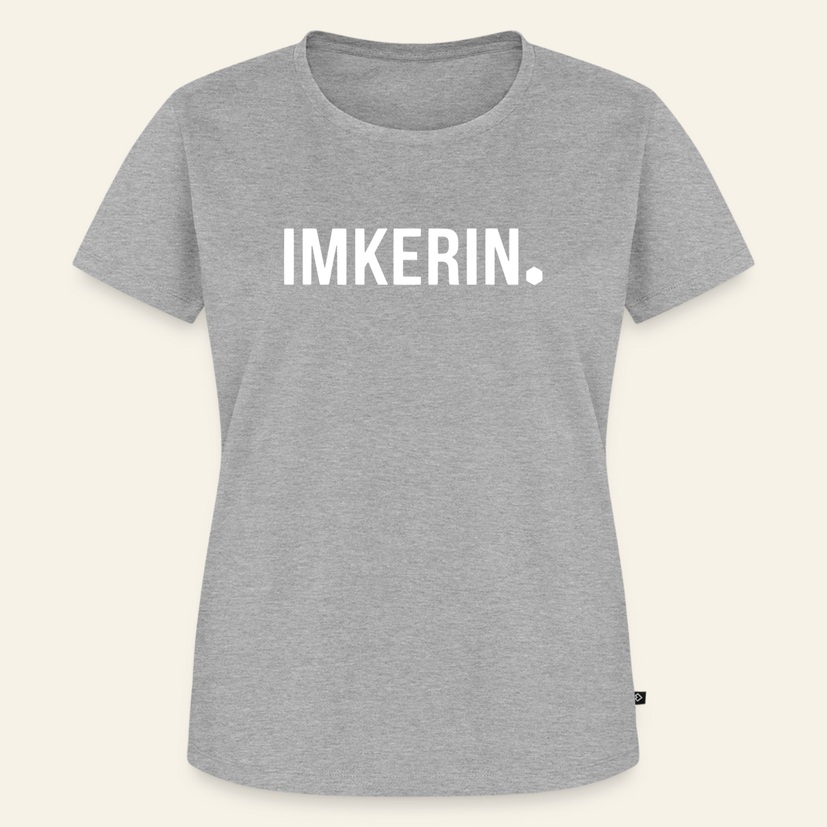 IMKERIN Dot Stark T-Shirt in Grau – Vorderseite