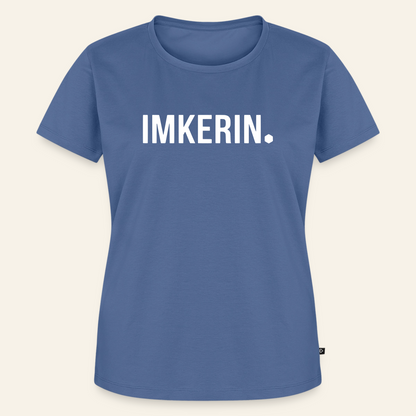 IMKERIN Dot Stark T-Shirt in Steinblau – Vorderseite
