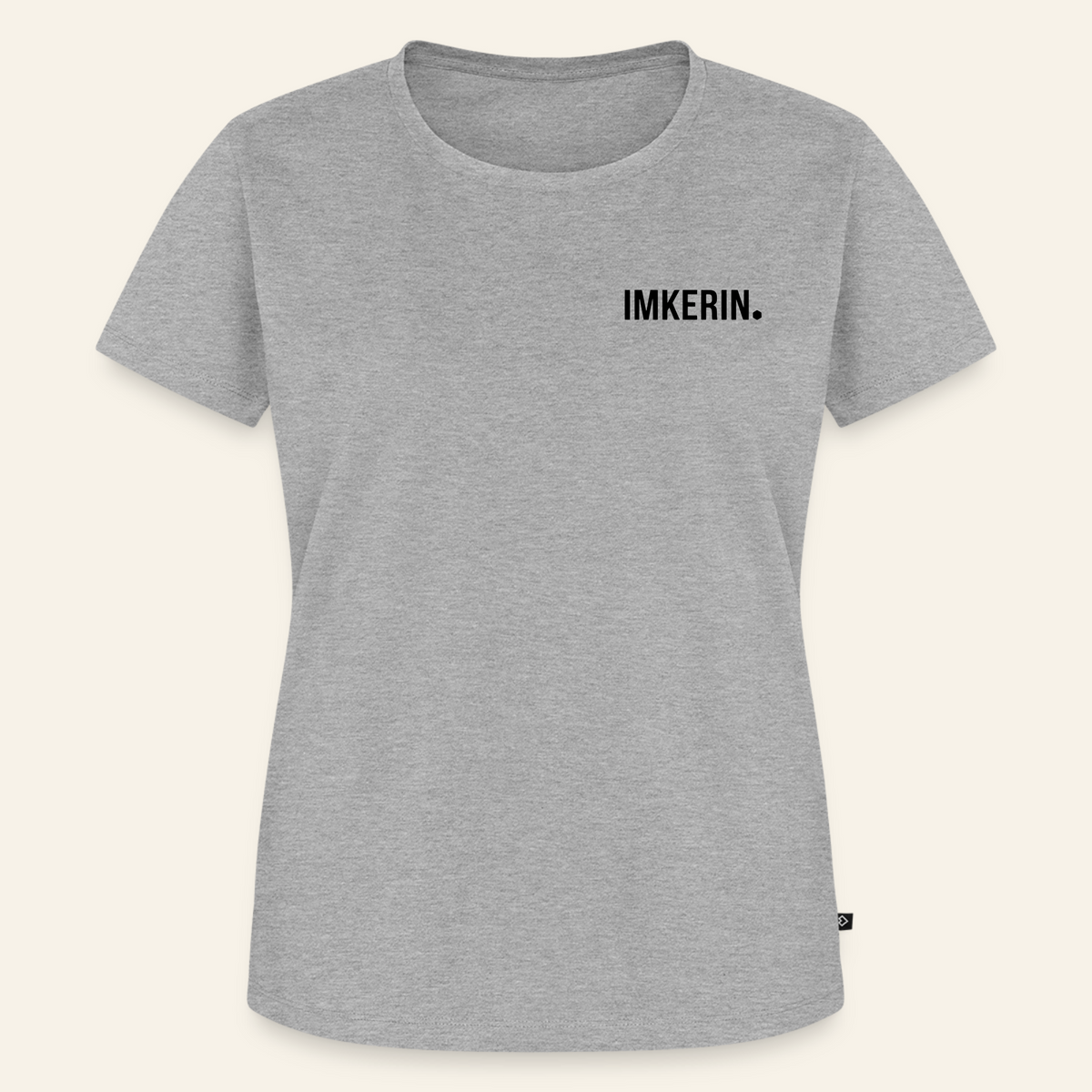 IMKERIN Dot Fein T-Shirt in Grau – Vorderseite