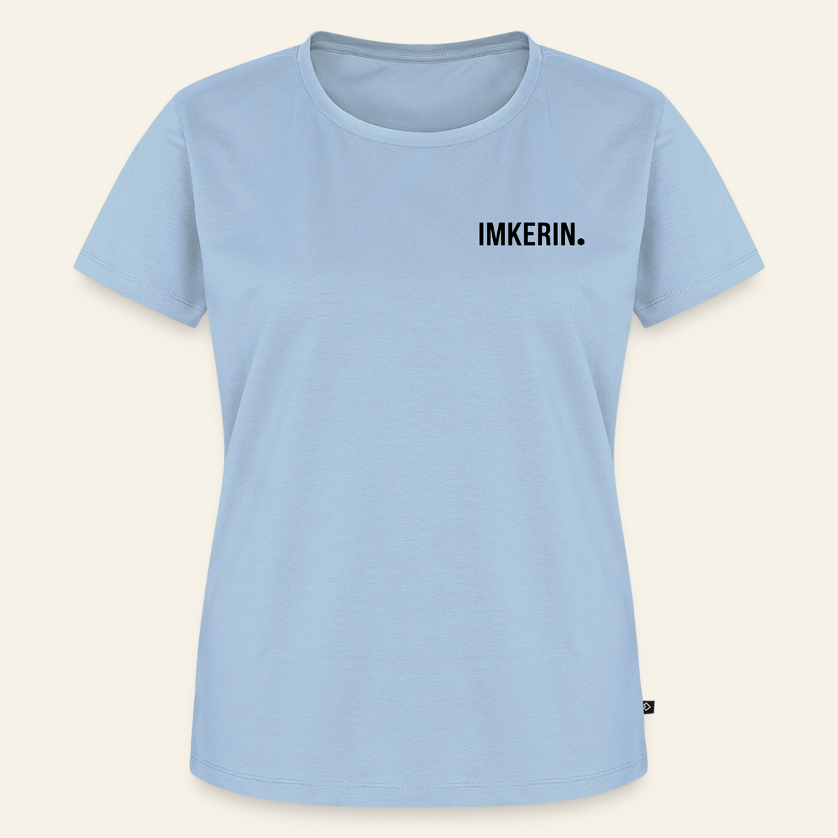 IMKERIN Dot Fein T-Shirt in Hellblau – Vorderseite