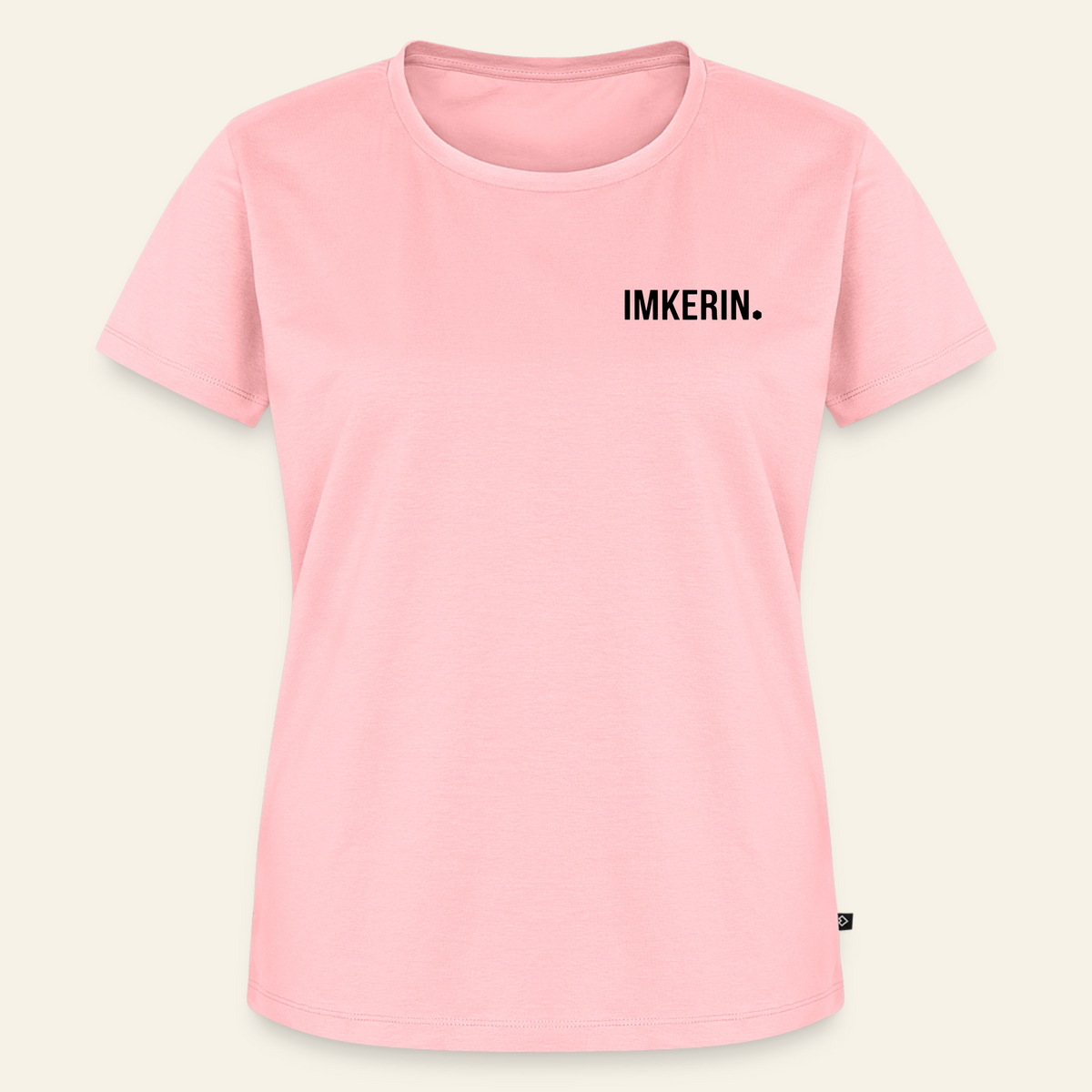 IMKERIN Dot Fein T-Shirt in Rosé – Vorderseite