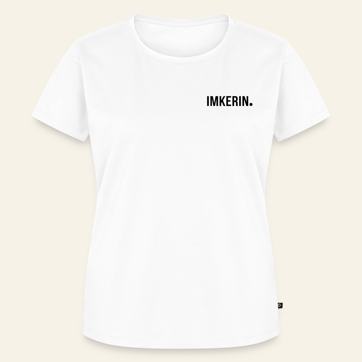 IMKERIN Dot Fein T-Shirt in Weiß – Vorderseite