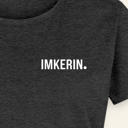 IMKERIN Dot Fein T-Shirt in Anthrazit – Druck im Detail
