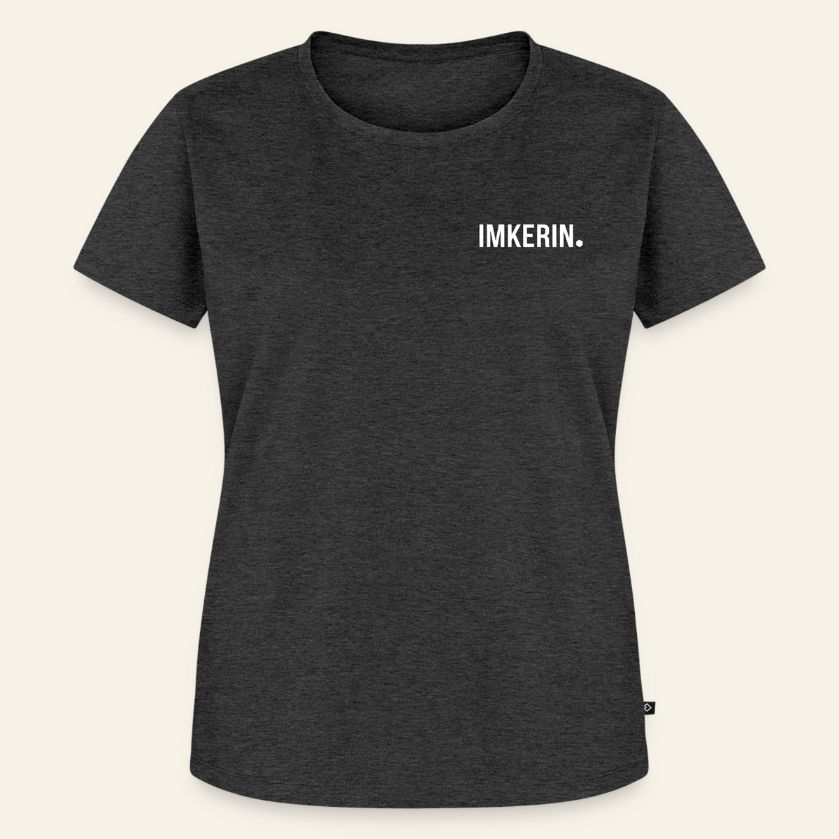 IMKERIN Dot Fein T-Shirt in Anthrazit – Vorderseite