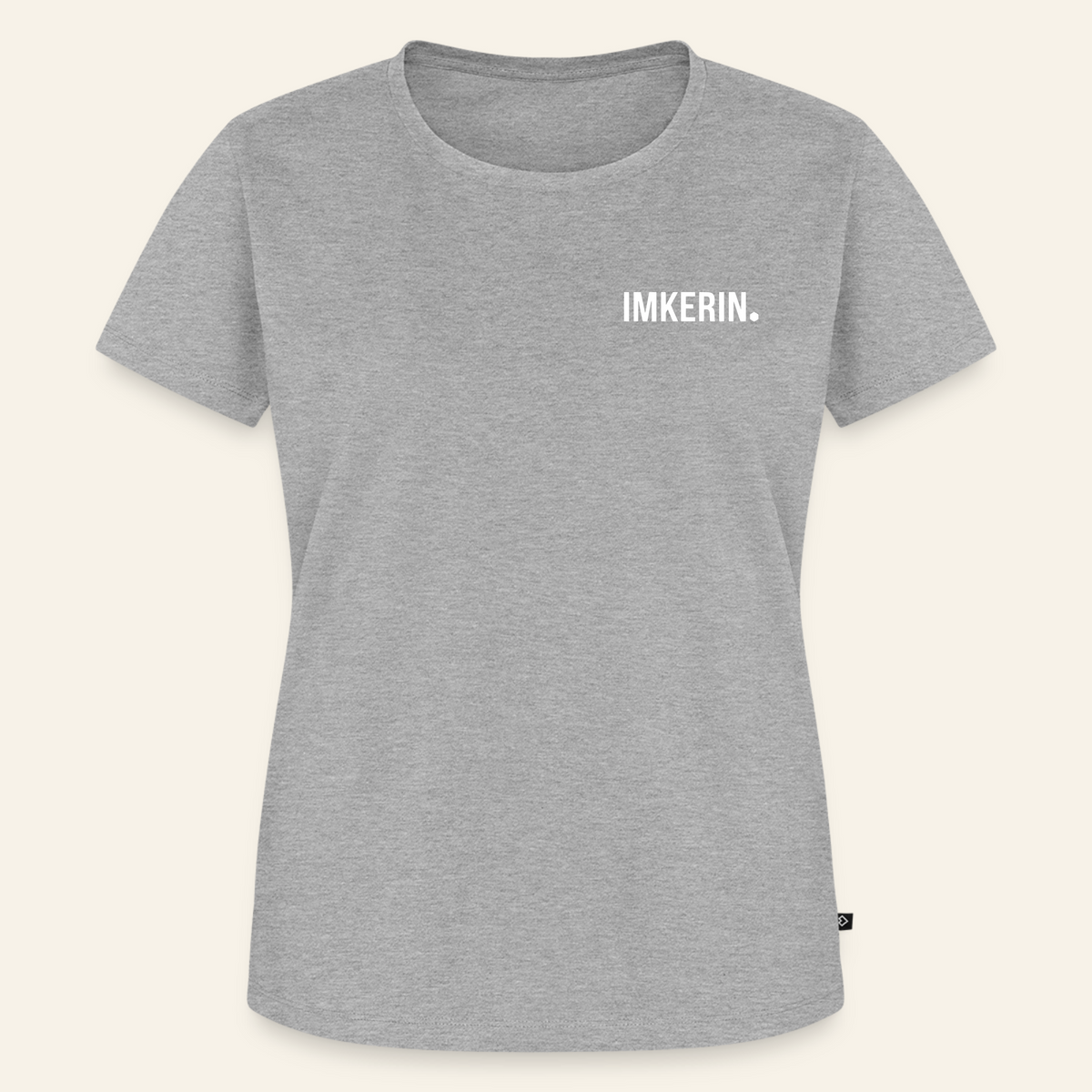IMKERIN Dot Fein T-Shirt in Grau – Vorderseite