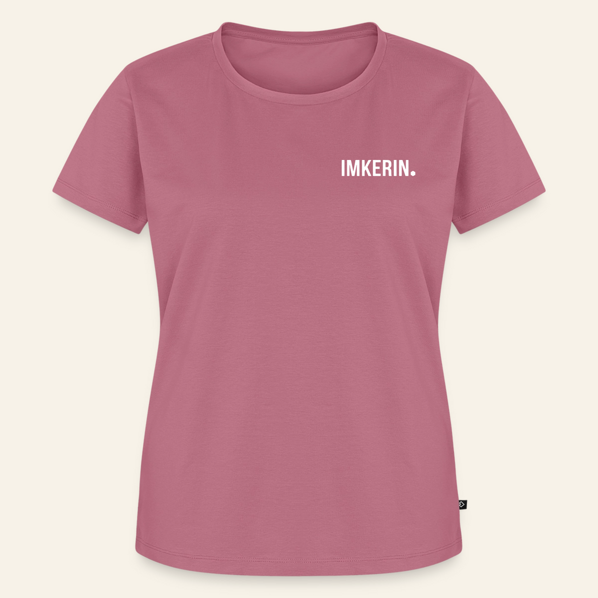 IMKERIN Dot Fein T-Shirt in Mauve – Vorderseite