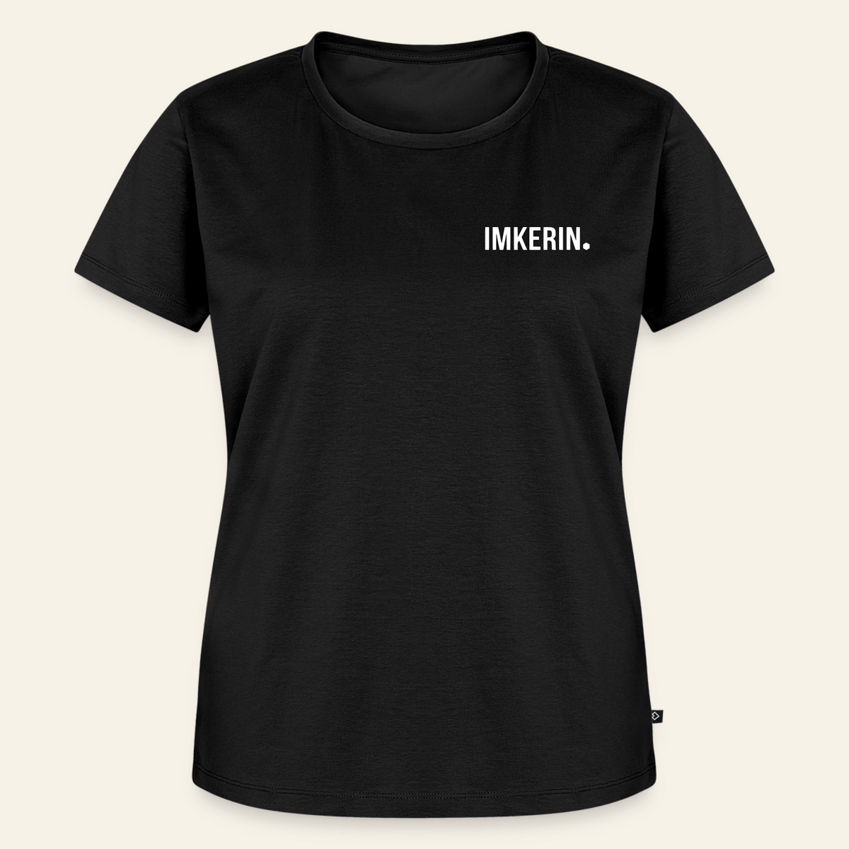 IMKERIN Dot Fein T-Shirt in Schwarz – Vorderseite