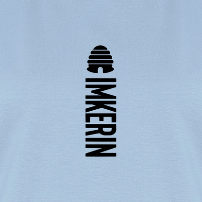 IMKERIN Hive Alpha T-Shirt in Hellblau – Druck im Detail