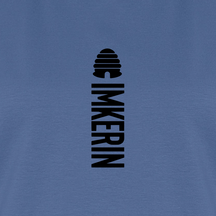 IMKERIN Hive Alpha T-Shirt in Steinblau – Druck im Detail