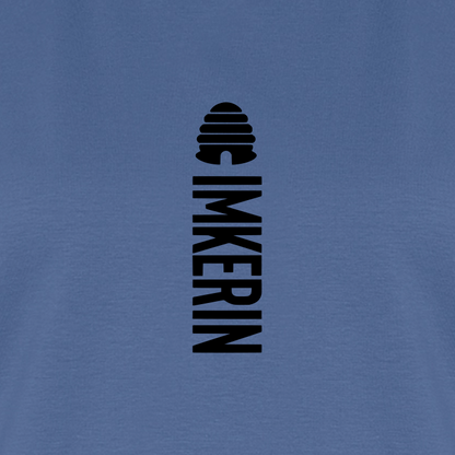 IMKERIN Hive Alpha T-Shirt in Steinblau – Druck im Detail