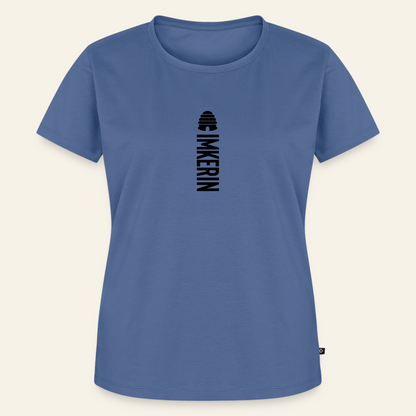 IMKERIN Hive Alpha T-Shirt in Steinblau – Vorderseite