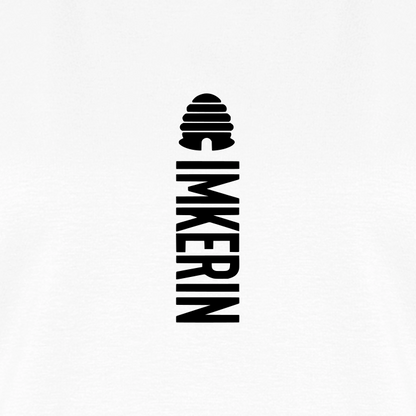 IMKERIN Hive Alpha T-Shirt in Weiß – Druck im Detail