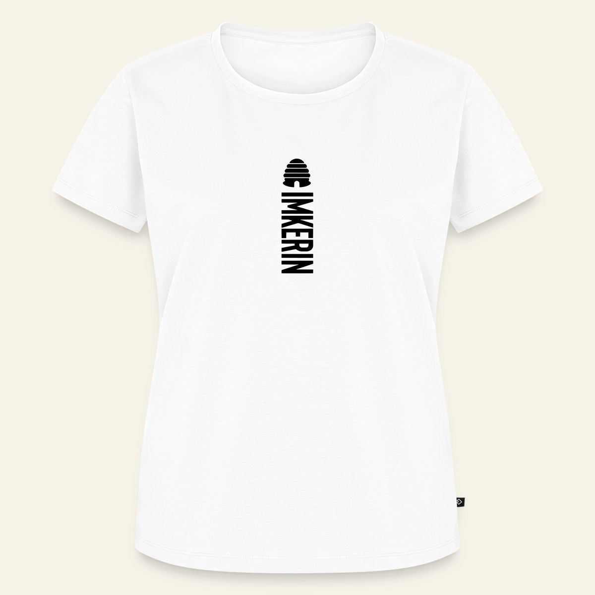 IMKERIN Hive Alpha T-Shirt in Weiß – Vorderseite