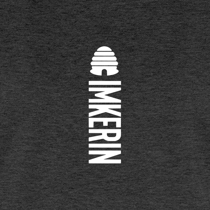 IMKERIN Hive Alpha T-Shirt in Anthrazit – Druck im Detail