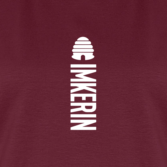 IMKERIN Hive Alpha T-Shirt in Bordeaux – Druck im Detail