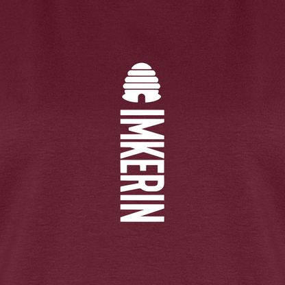IMKERIN Hive Alpha T-Shirt in Bordeaux – Druck im Detail