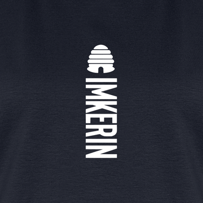 IMKERIN Hive Alpha T-Shirt in Dunkelblau – Druck im Detail