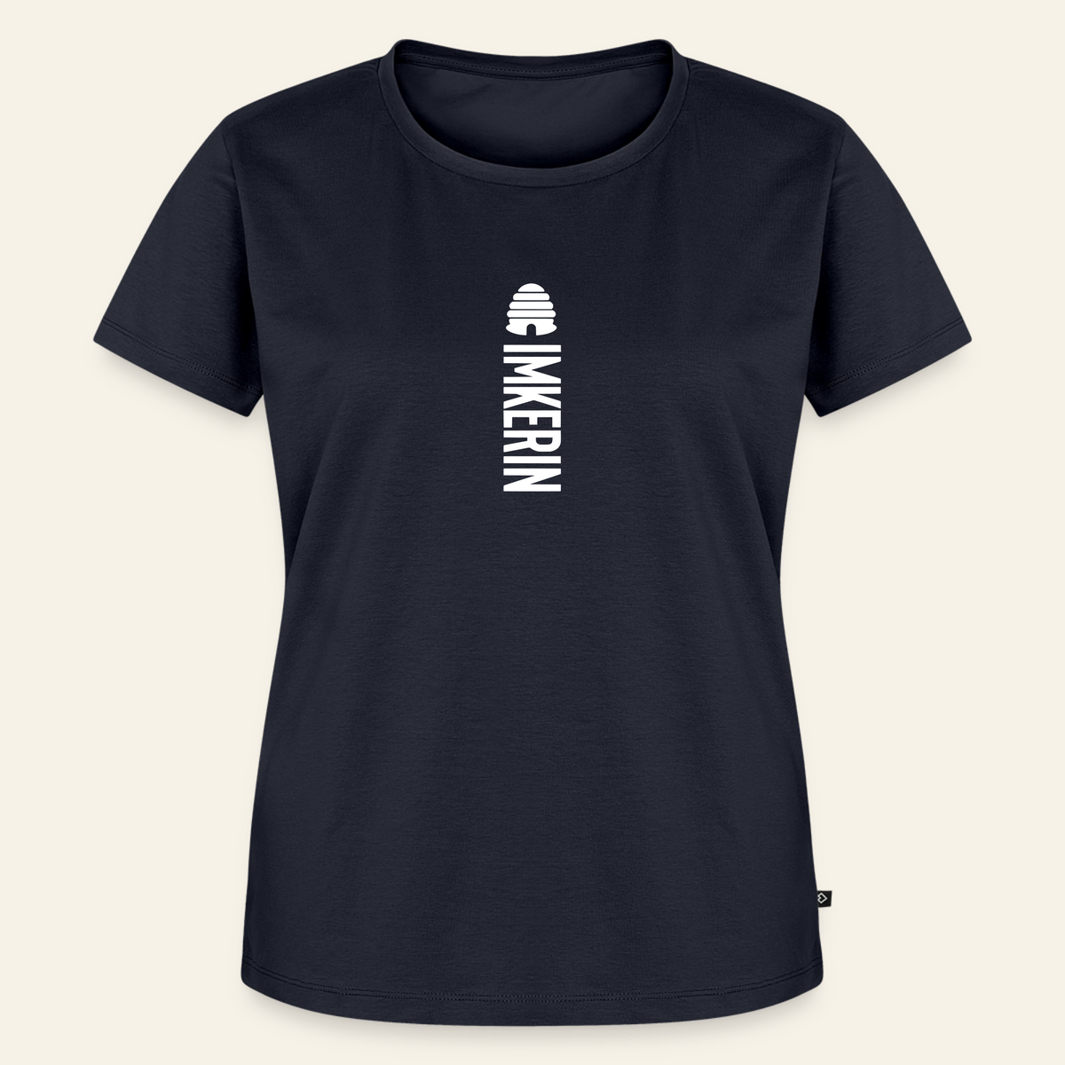 IMKERIN Hive Alpha T-Shirt in Dunkelblau – Vorderseite