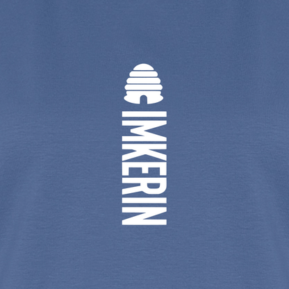 IMKERIN Hive Alpha T-Shirt in Steinblau – Druck im Detail