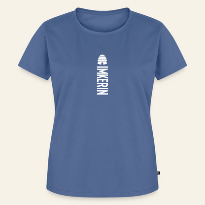 IMKERIN Hive Alpha T-Shirt in Steinblau – Vorderseite