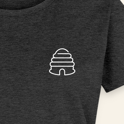 IMKERIN Hive Bravo T-Shirt in Anthrazit – Druck im Detail