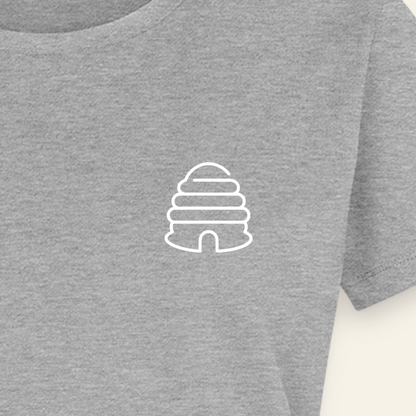 IMKERIN Hive Bravo T-Shirt in Grau – Druck im Detail