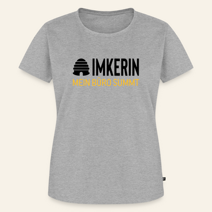 IMKERIN Hive Büro T-Shirt in Grau – Vorderseite