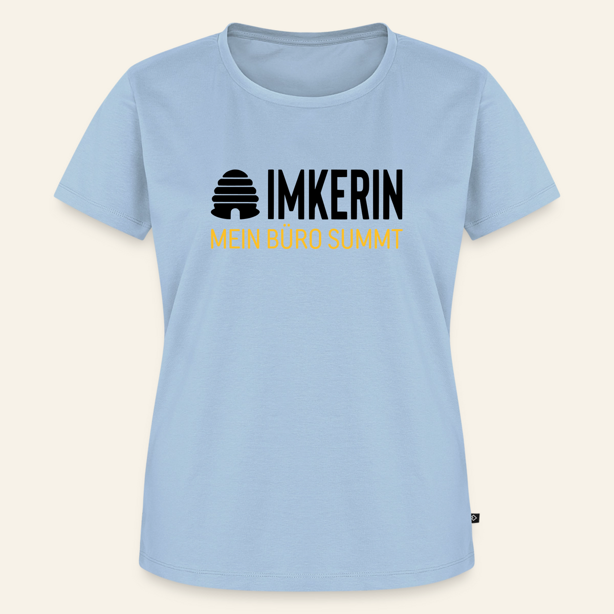 IMKERIN Hive Büro T-Shirt in Hellblau – Vorderseite