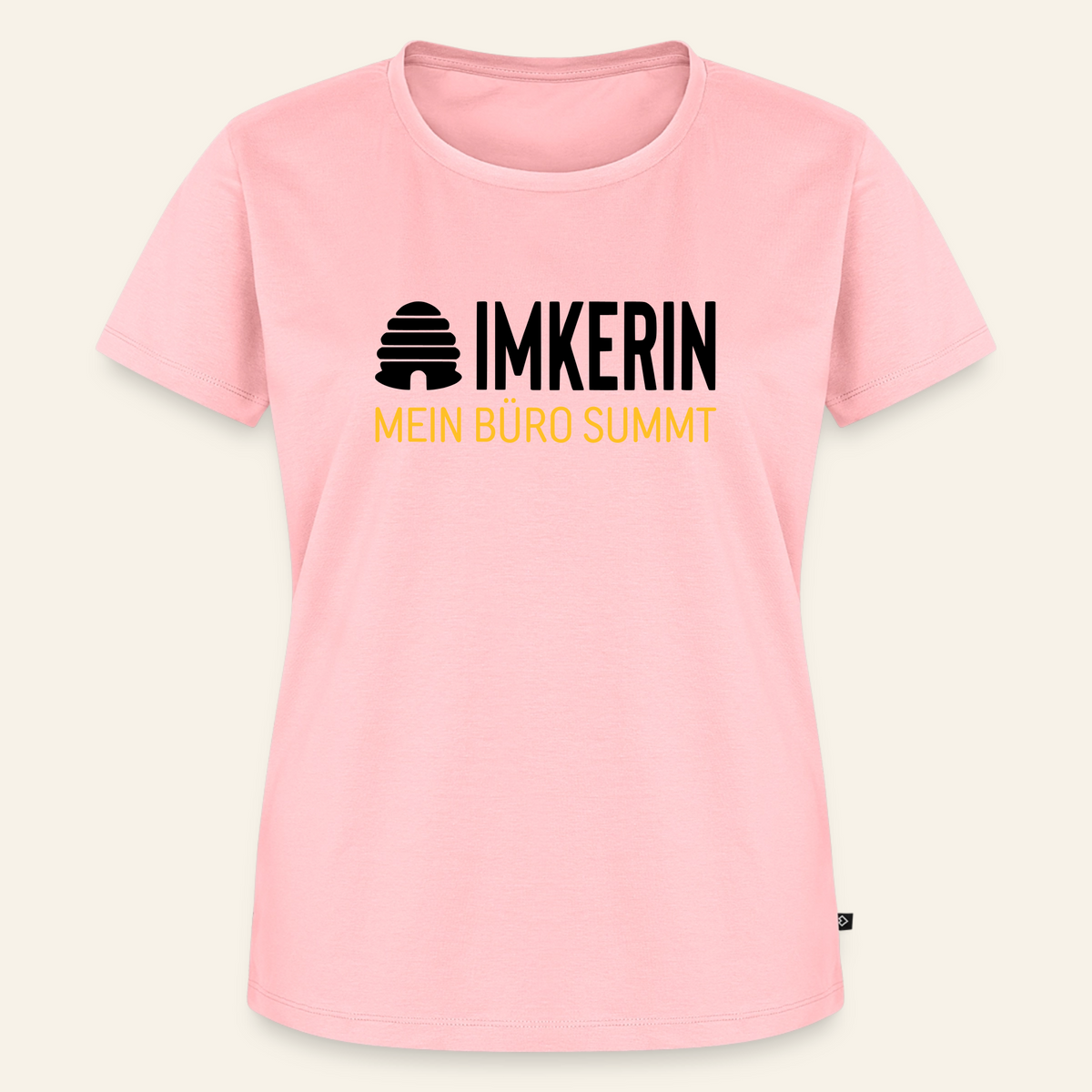 IMKERIN Hive Büro T-Shirt in Rosé – Vorderseite