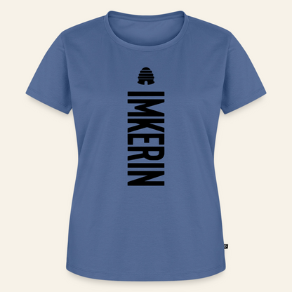IMKERIN Hive Charlie T-Shirt in Steinblau – Vorderseite