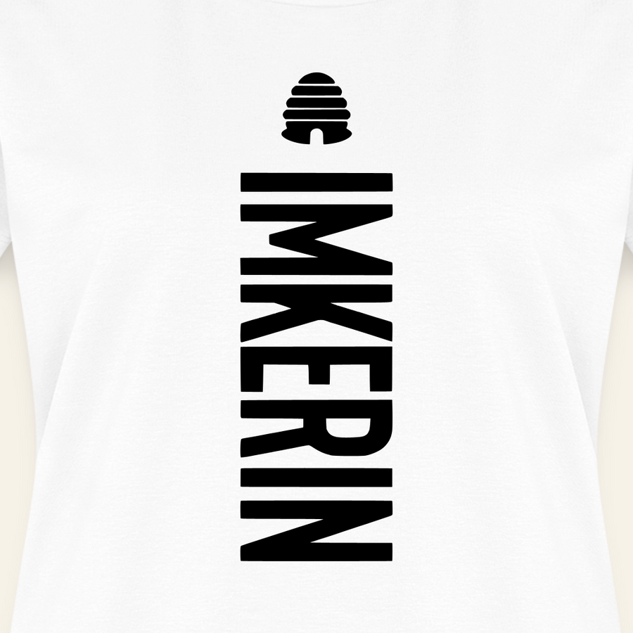 IMKERIN Hive Charlie T-Shirt in Weiß – Druck im Detail