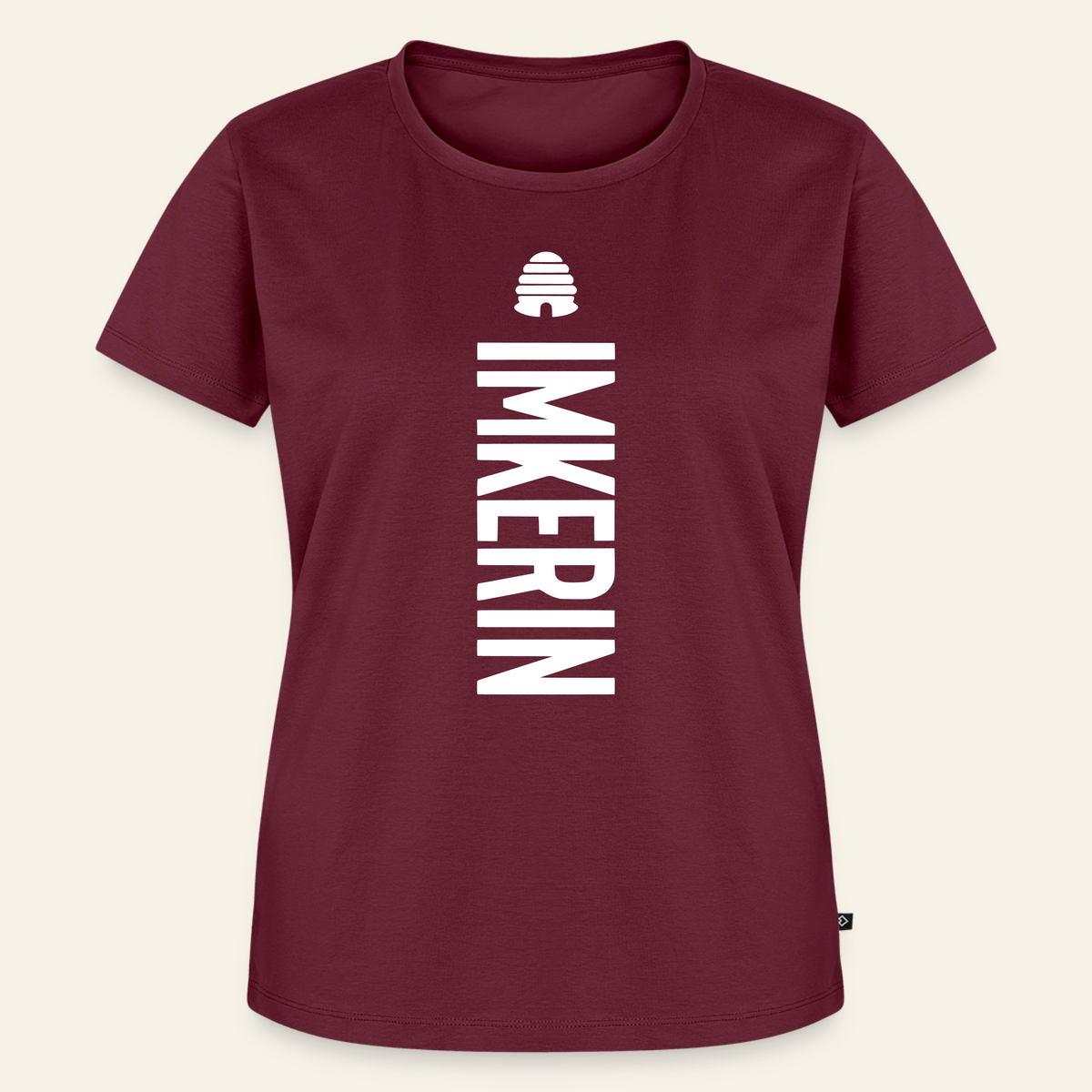IMKERIN Hive Charlie T-Shirt in Bordeaux – Vorderseite