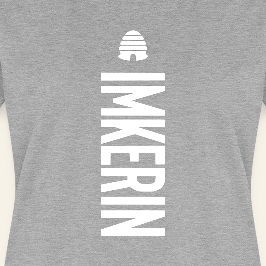 IMKERIN Hive Charlie T-Shirt in Grau – Druck im Detail