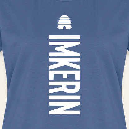 IMKERIN Hive Charlie T-Shirt in Steinblau – Druck im Detail
