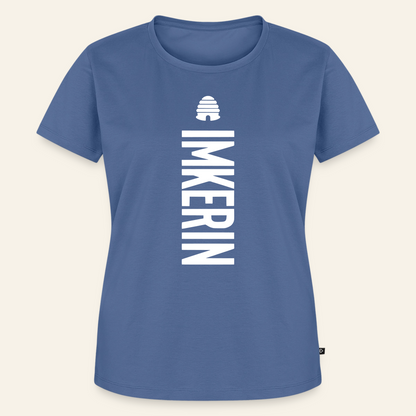 IMKERIN Hive Charlie T-Shirt in Steinblau – Vorderseite