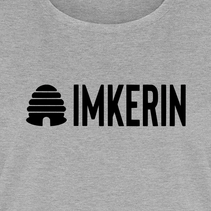 IMKERIN Hive Prime T-Shirt in Grau – Druck im Detail