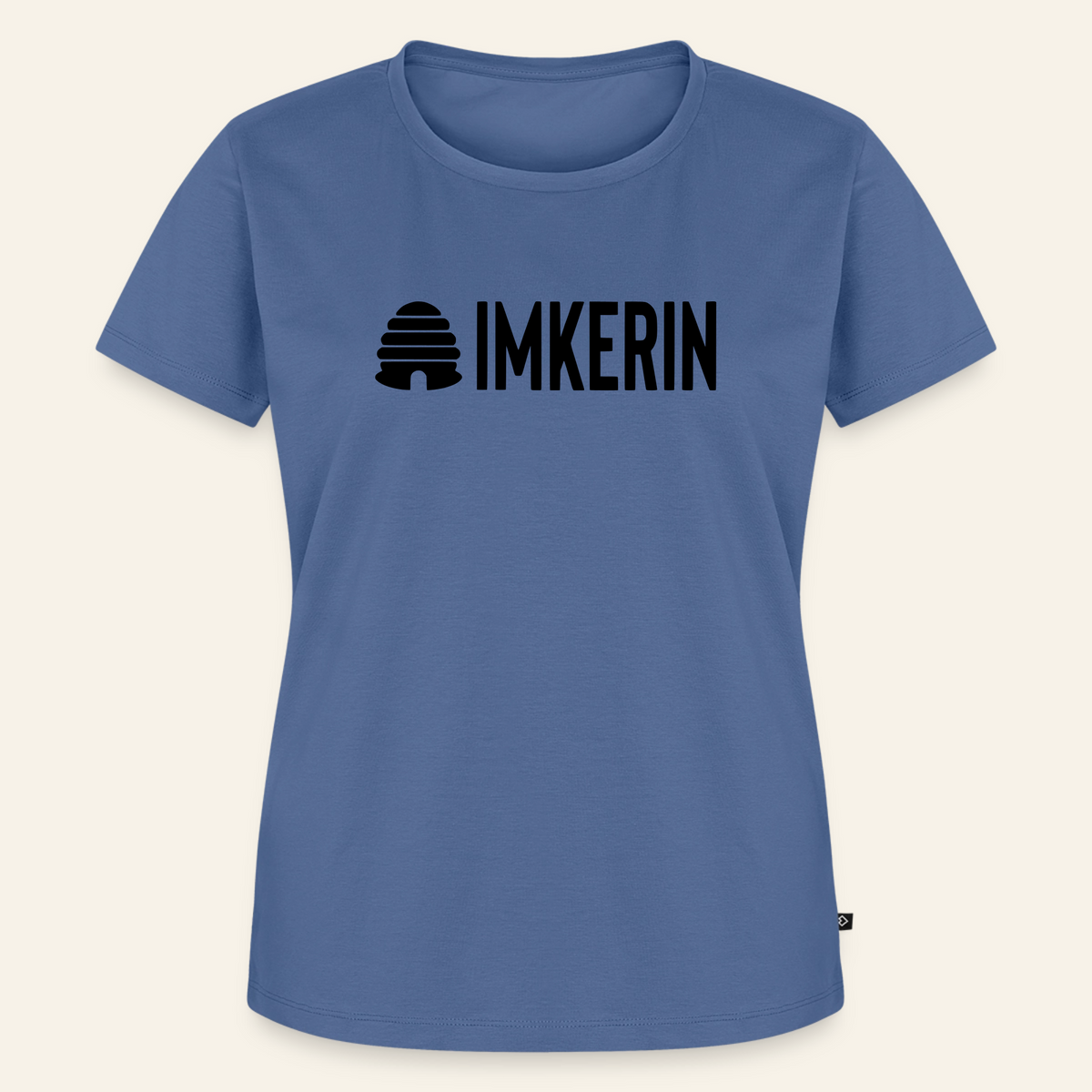 IMKERIN Hive Prime T-Shirt in Steinblau – Vorderseite