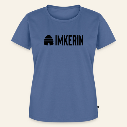 IMKERIN Hive Prime T-Shirt in Steinblau – Vorderseite