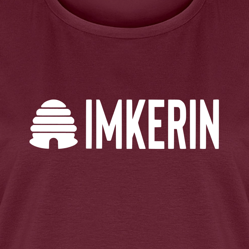 IMKERIN Hive Prime T-Shirt in Bordeaux – Druck im Detail