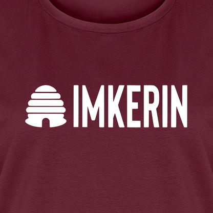 IMKERIN Hive Prime T-Shirt in Bordeaux – Druck im Detail