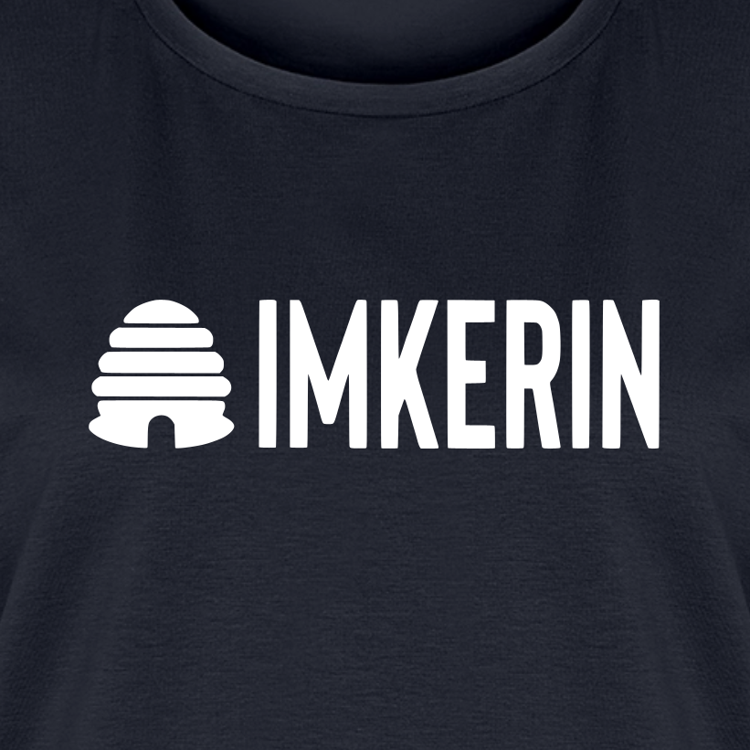 IMKERIN Hive Prime T-Shirt in Dunkelblau – Druck im Detail